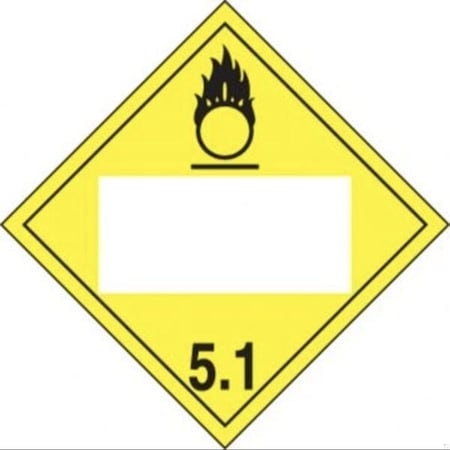 Accuform BLANK DOT PLACARD HAZARD CLASS 5 MPL4DG5AVP1 MPL4DG5AVP1